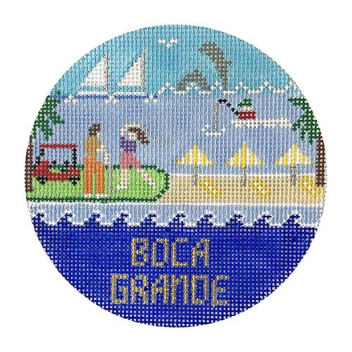 Boca Grande Golf Round Canvas