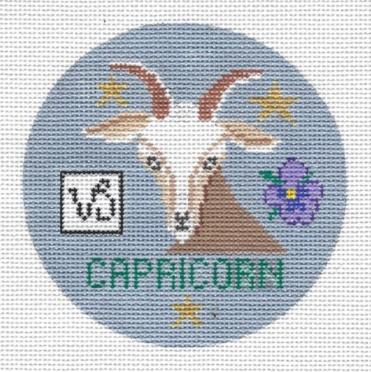 Capricorn Zodiac Ornament Canvas