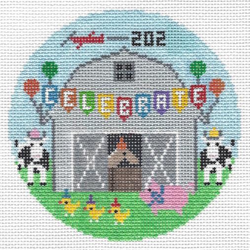 Celebration Barn Round Canvas