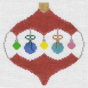 Xmas Ball with Lights Ornament Canvas