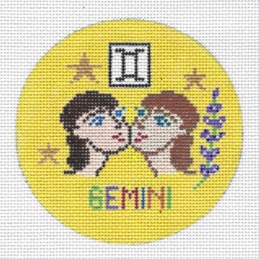 Gemini Zodiac Ornament Canvas