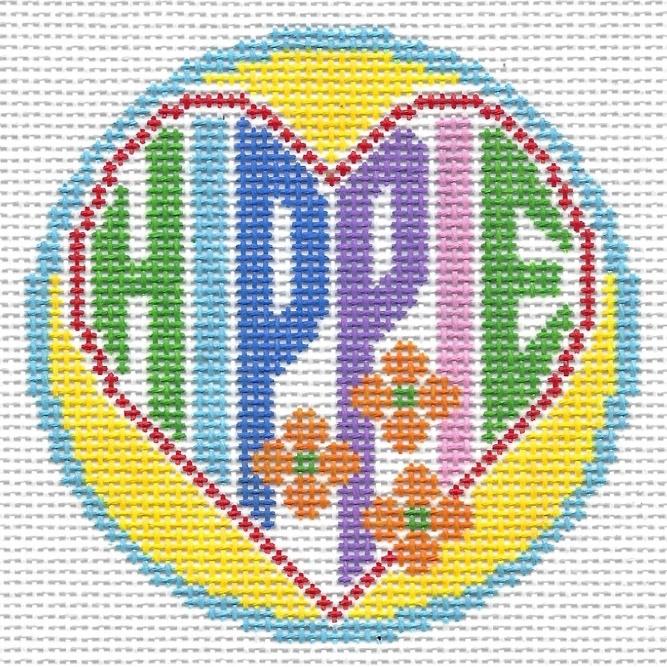 Hippie Merit Badge Canvas