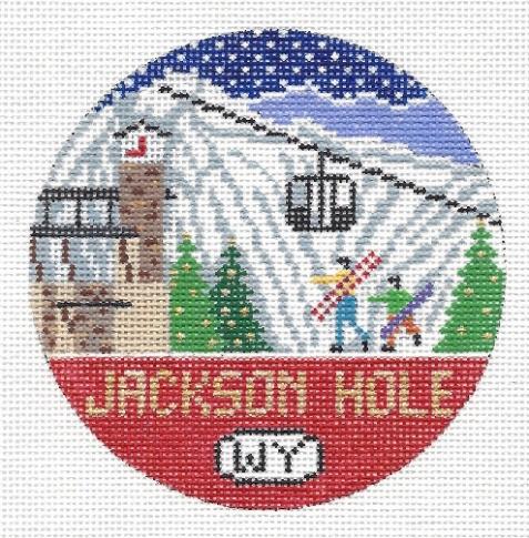 Jackson Hole Round Canvas