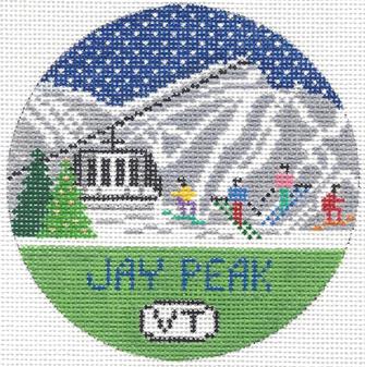 Jay Peak Round Canvas