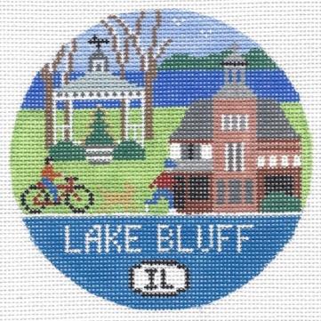 Lake Bluff Round Canvas