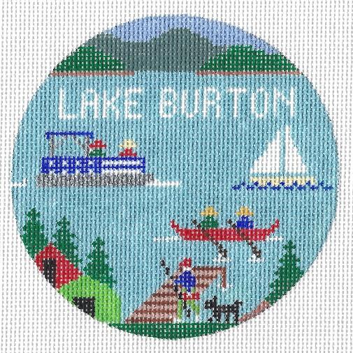 Lake Burton Round Canvas