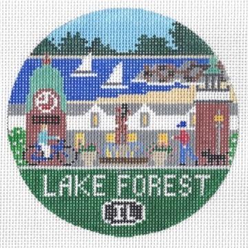 Lake Forest Round Canvas