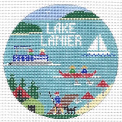 Lake Lanier Round Canvas