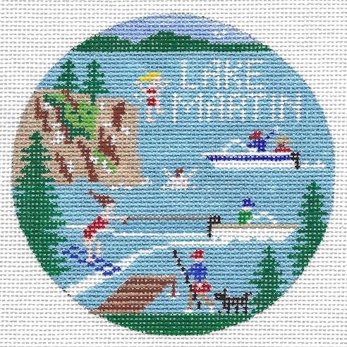 Lake Martin Round Canvas