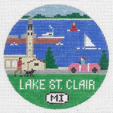 Lake St Clair Round Canvas