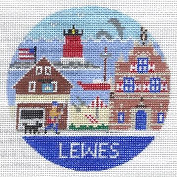 Lewes Round Canvas