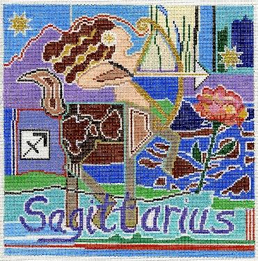 Sagittarius Zodiac Square Canvas