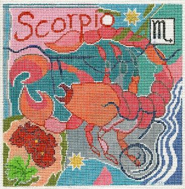 Scorpio Zodiac Square Canvas