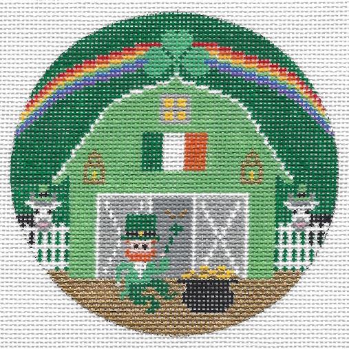 St Patrick's Barn Round Canvas