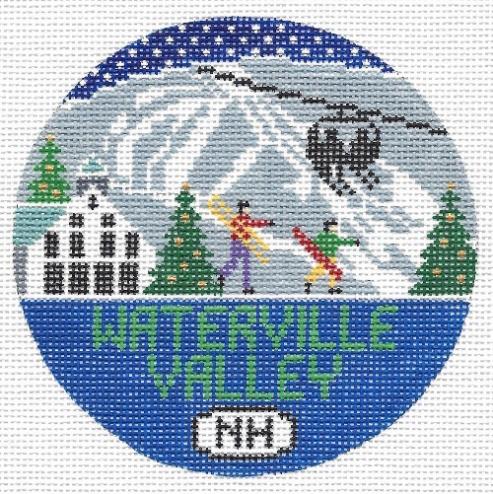 Waterville Valley Round Canvas