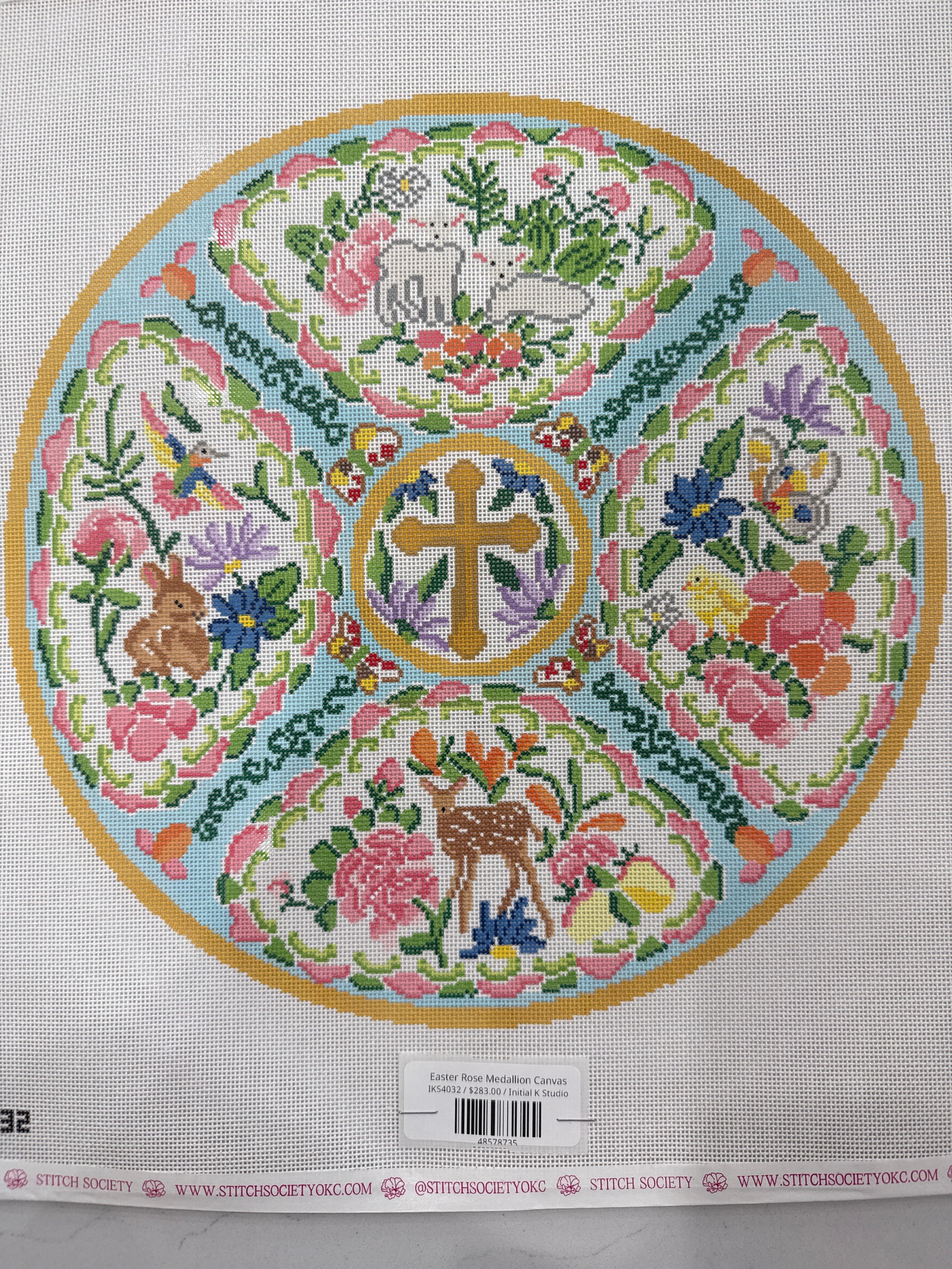 Easter Rose Medallion Canvas
