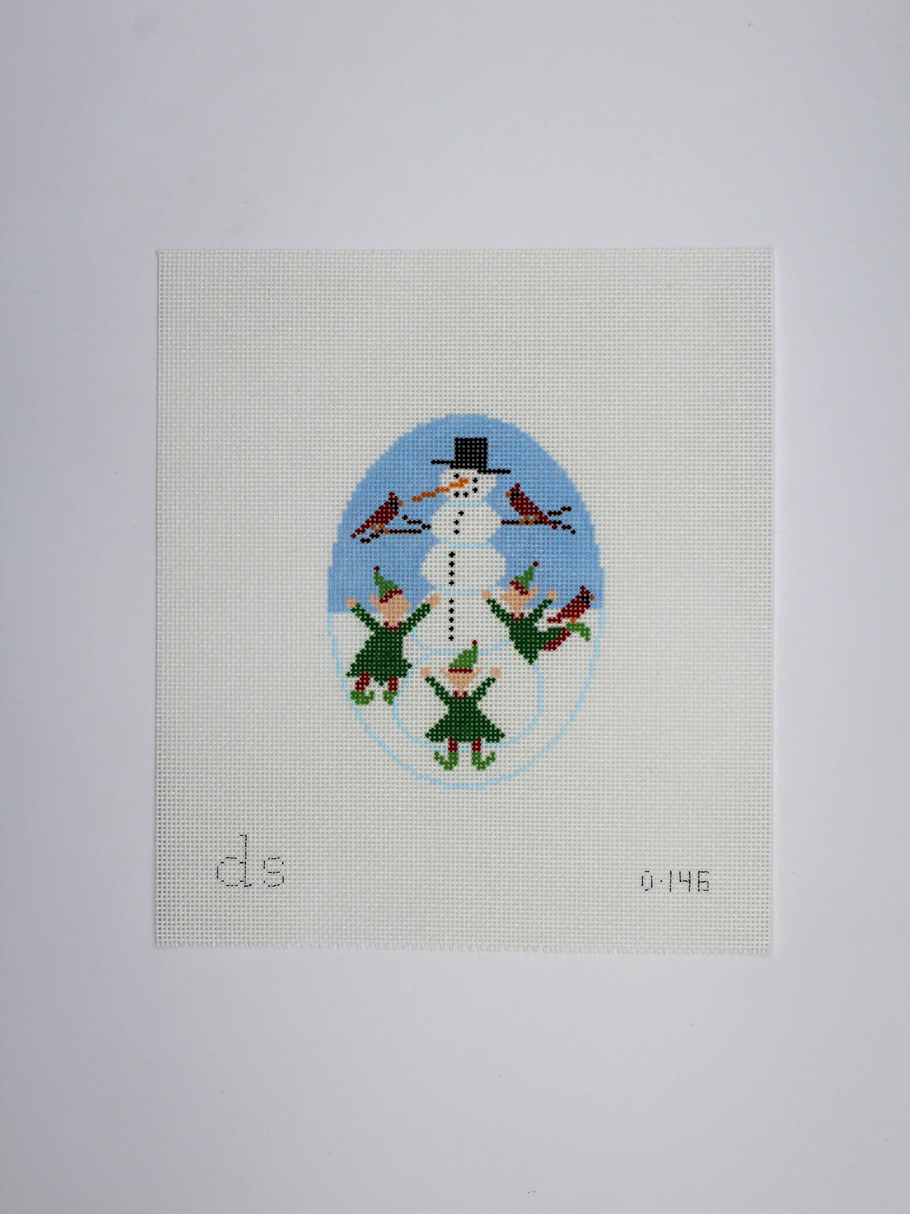 Elves and Snowman Canvas