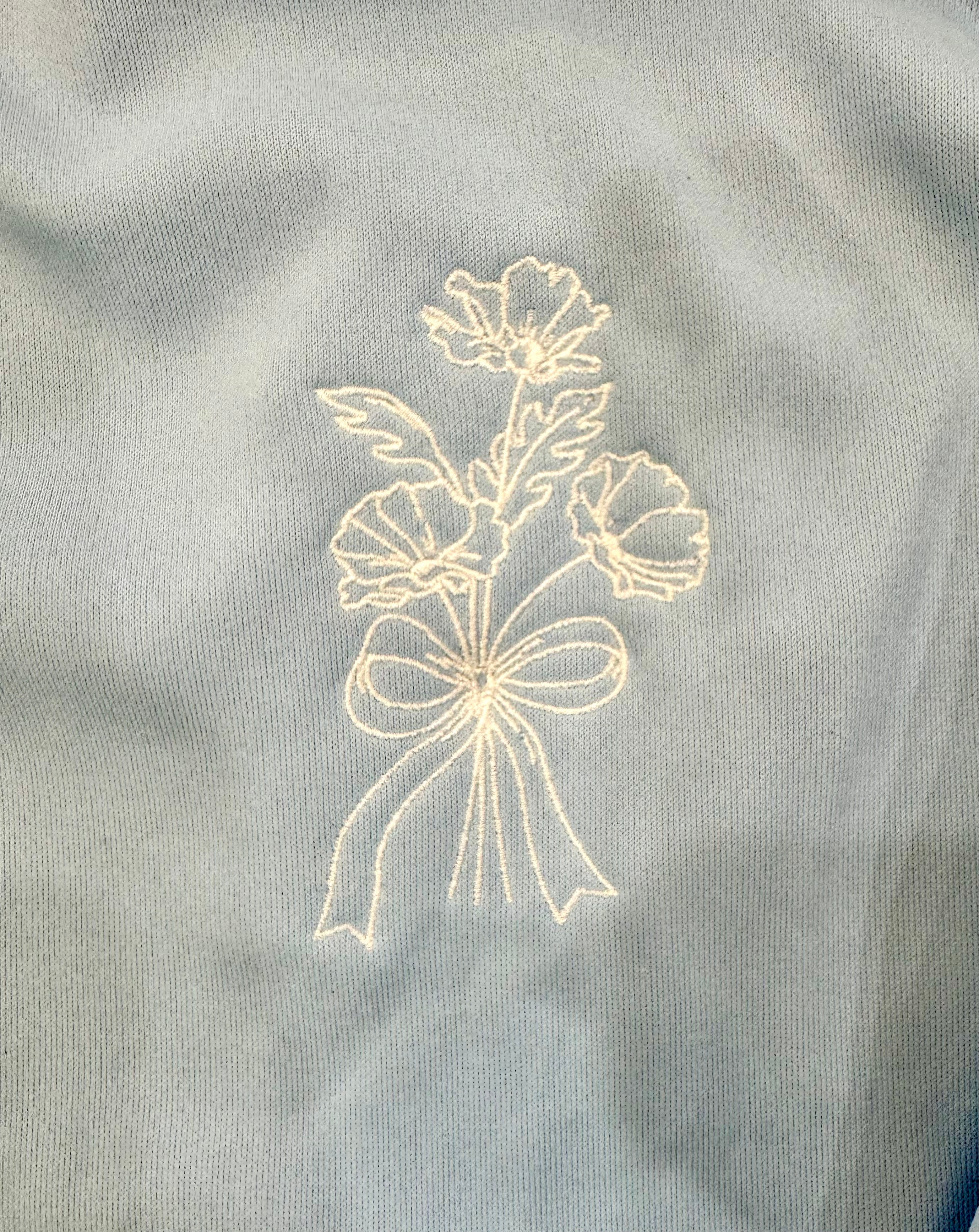 Stitch Society Custom Crewneck Cotton Sweatshirt: SKY BLUE