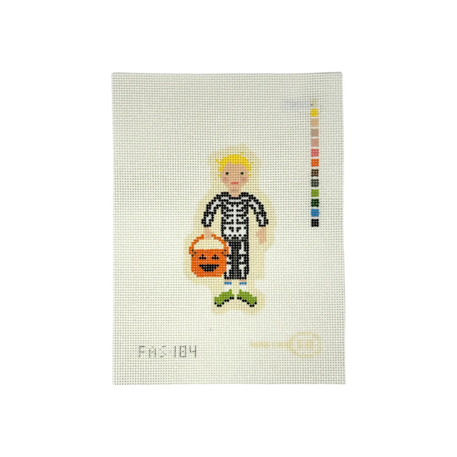 Trick or Treaters - Boy Toddler Skeleton Canvas