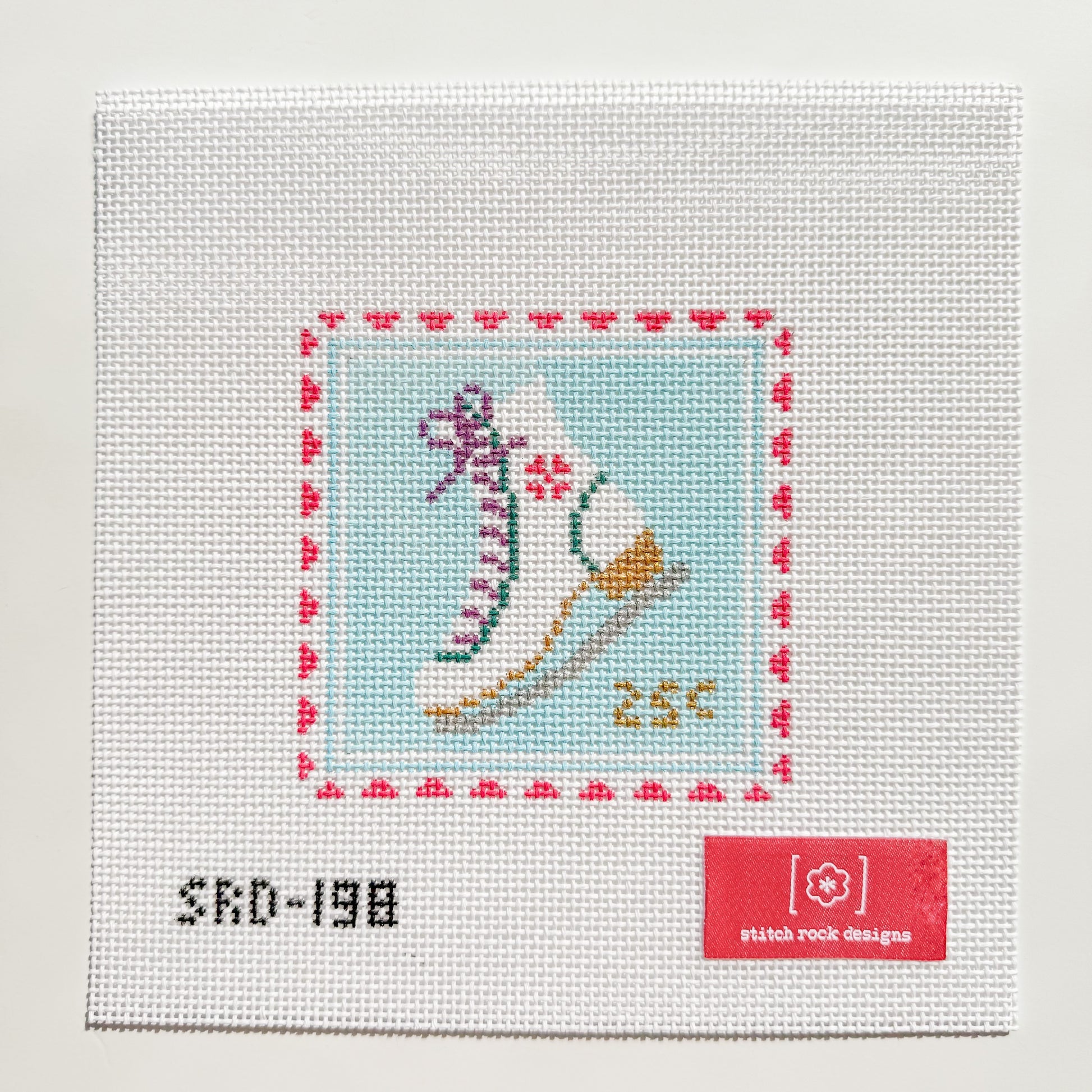 Ice Skate Stamp Canvas