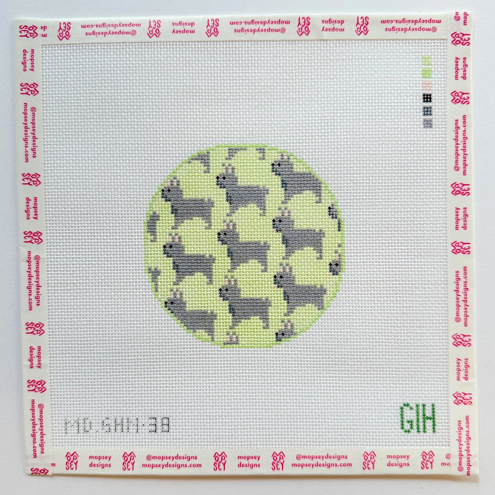 WS - Green Heart Needlepoint: French Bulldog Canvas
