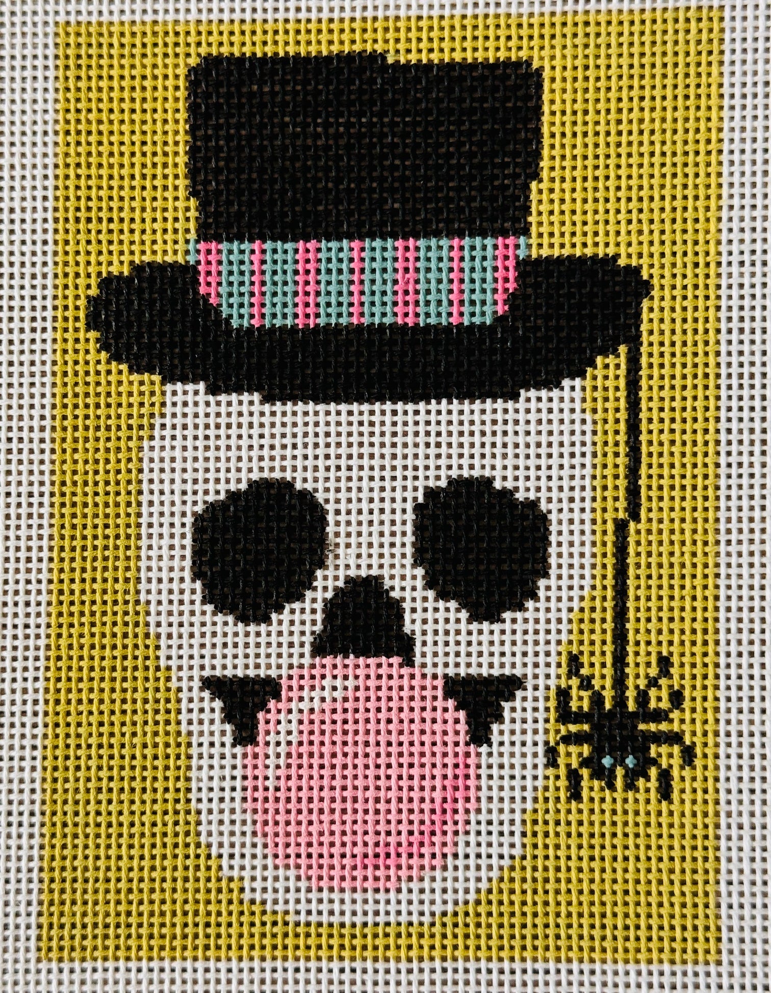 Bubble Gum Skull Canvas- Green