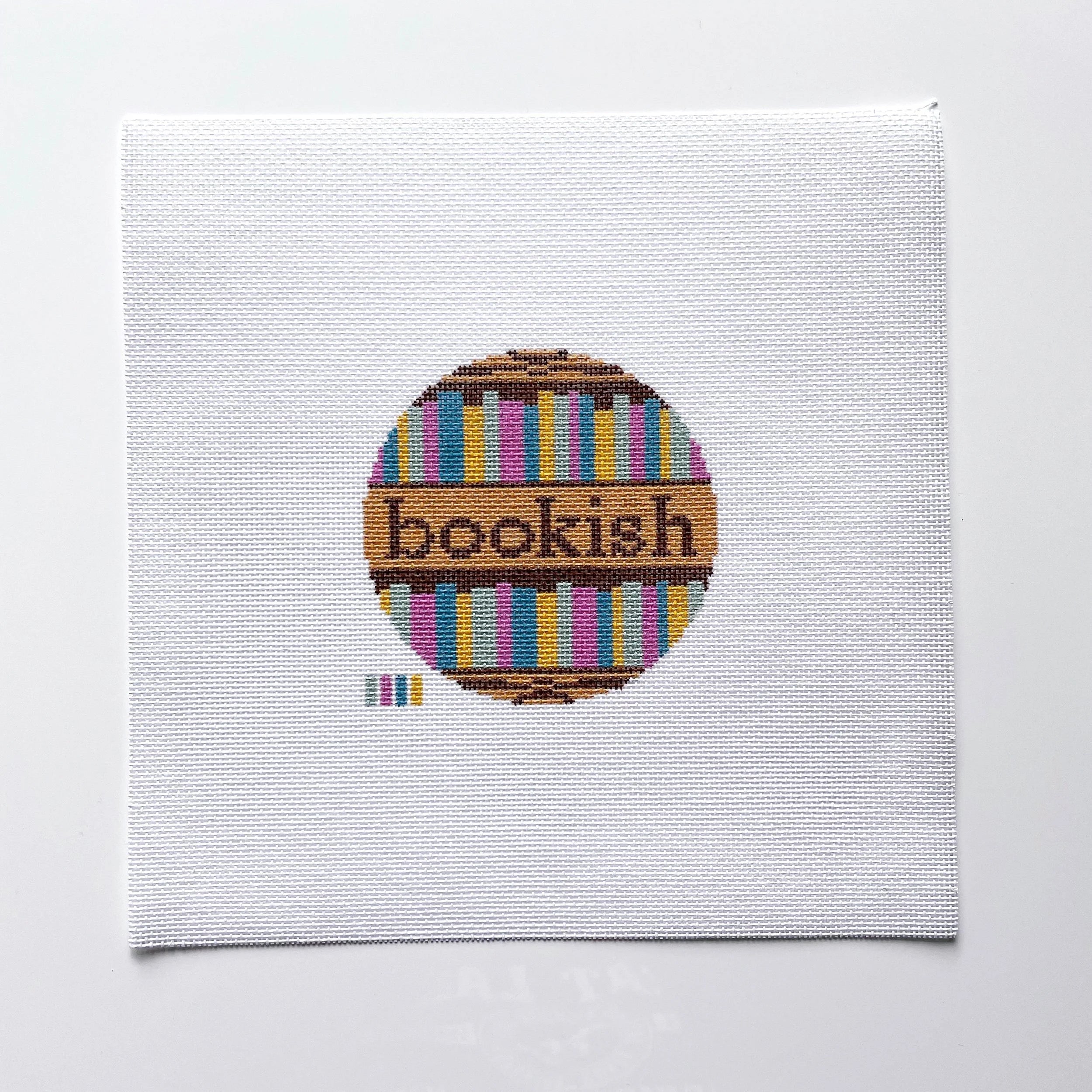 Bookish Round Canvas