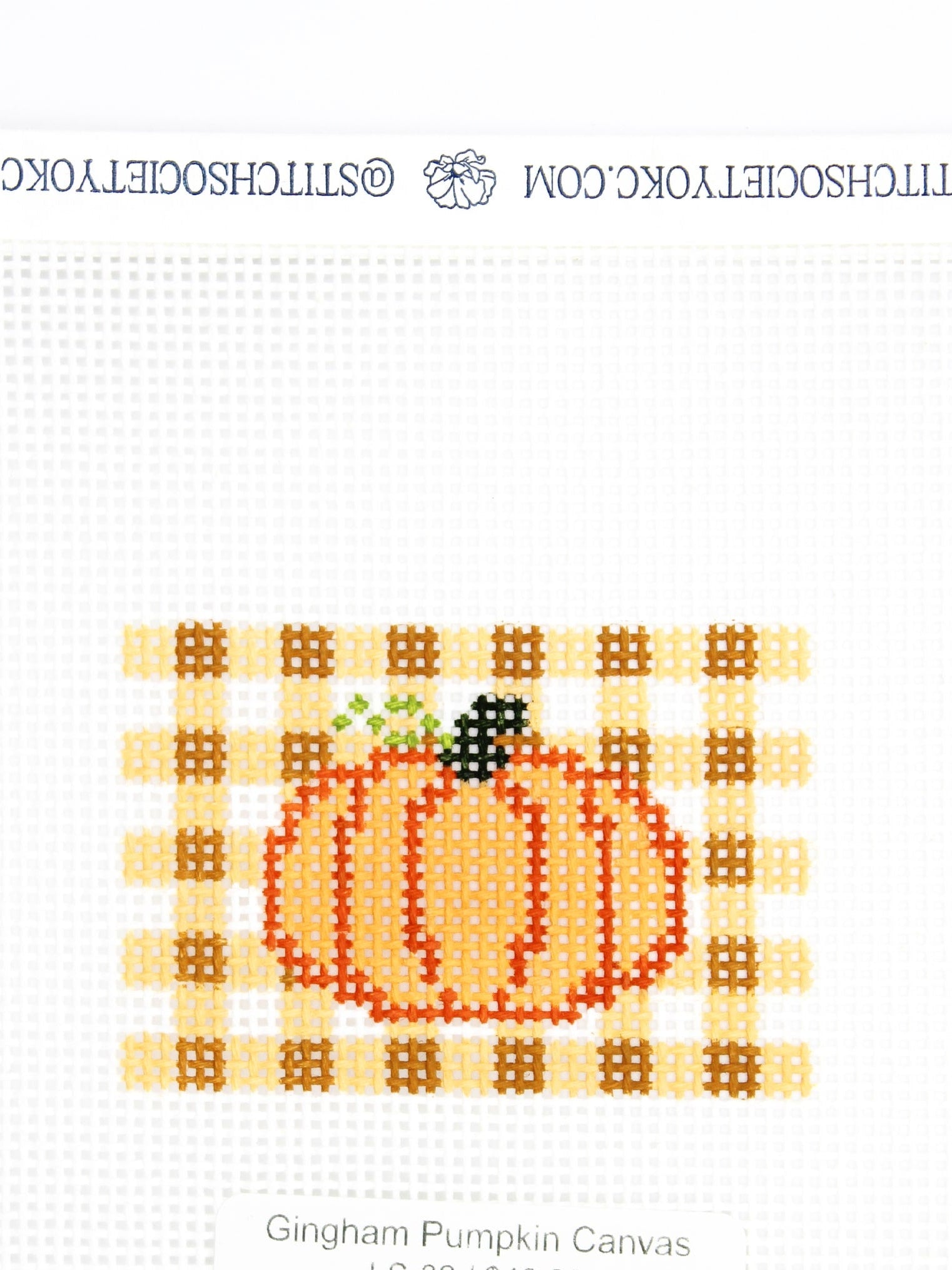 Gingham Pumpkin Canvas