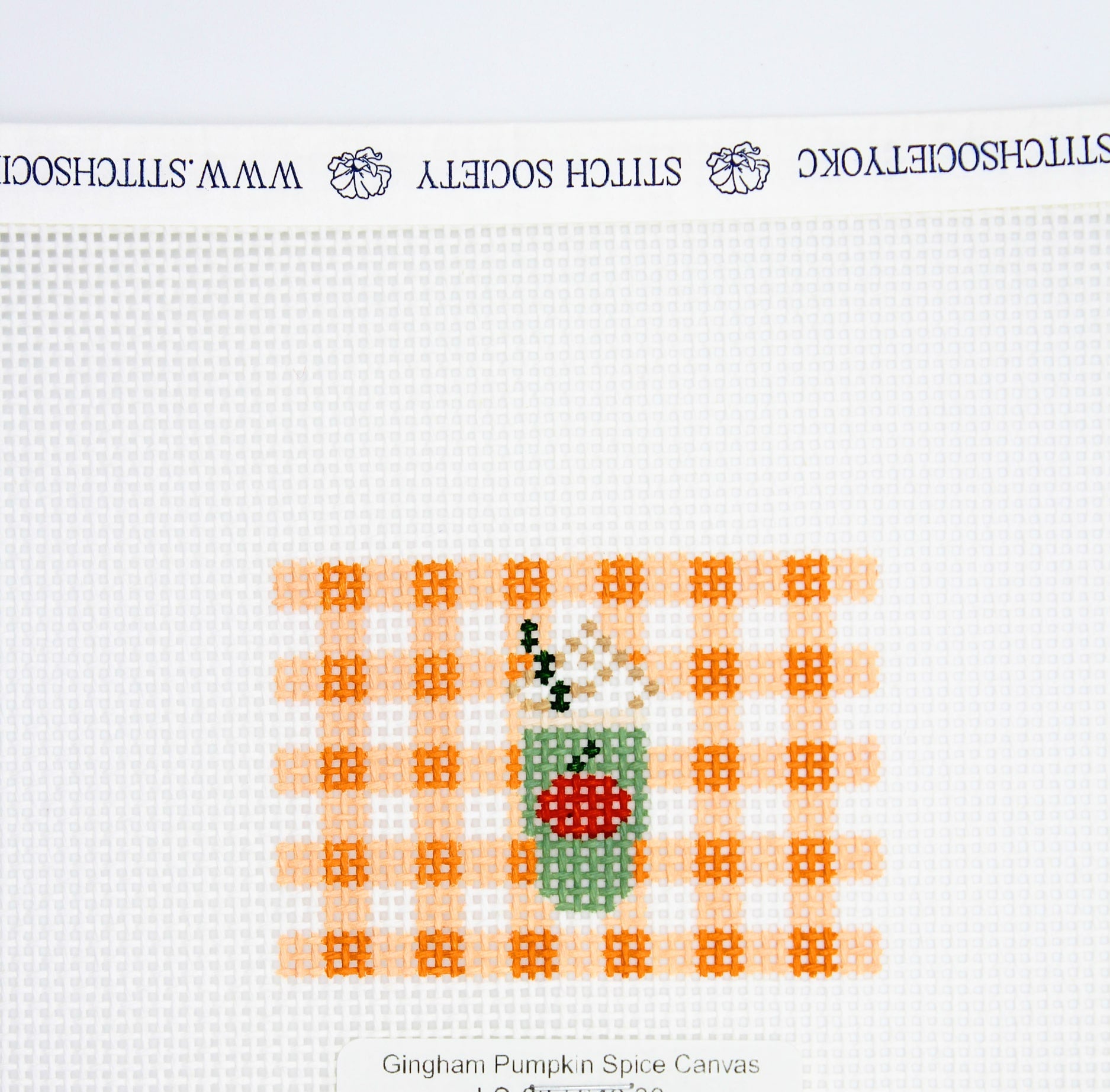 Gingham Pumpkin Spice Canvas