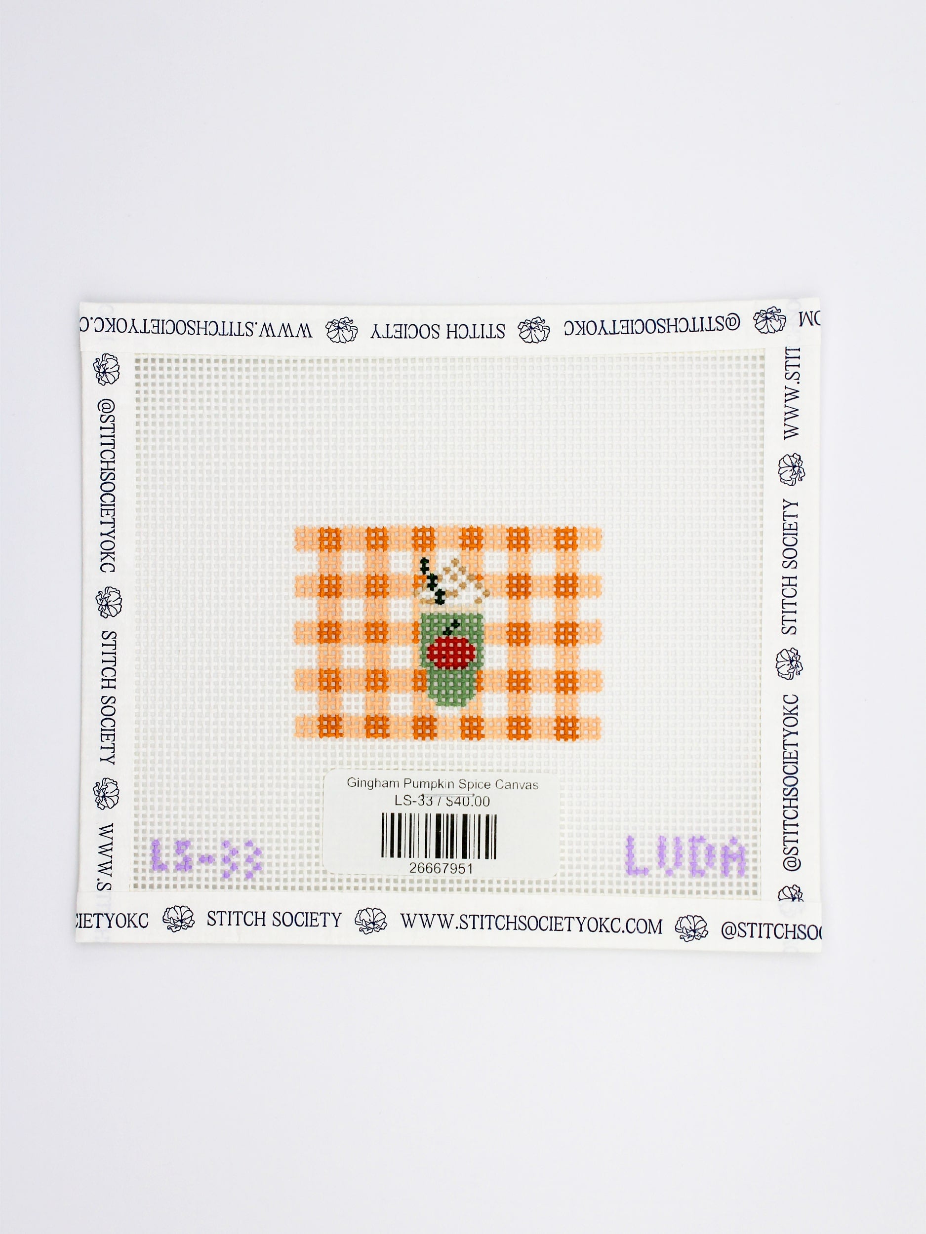 Gingham Pumpkin Spice Canvas