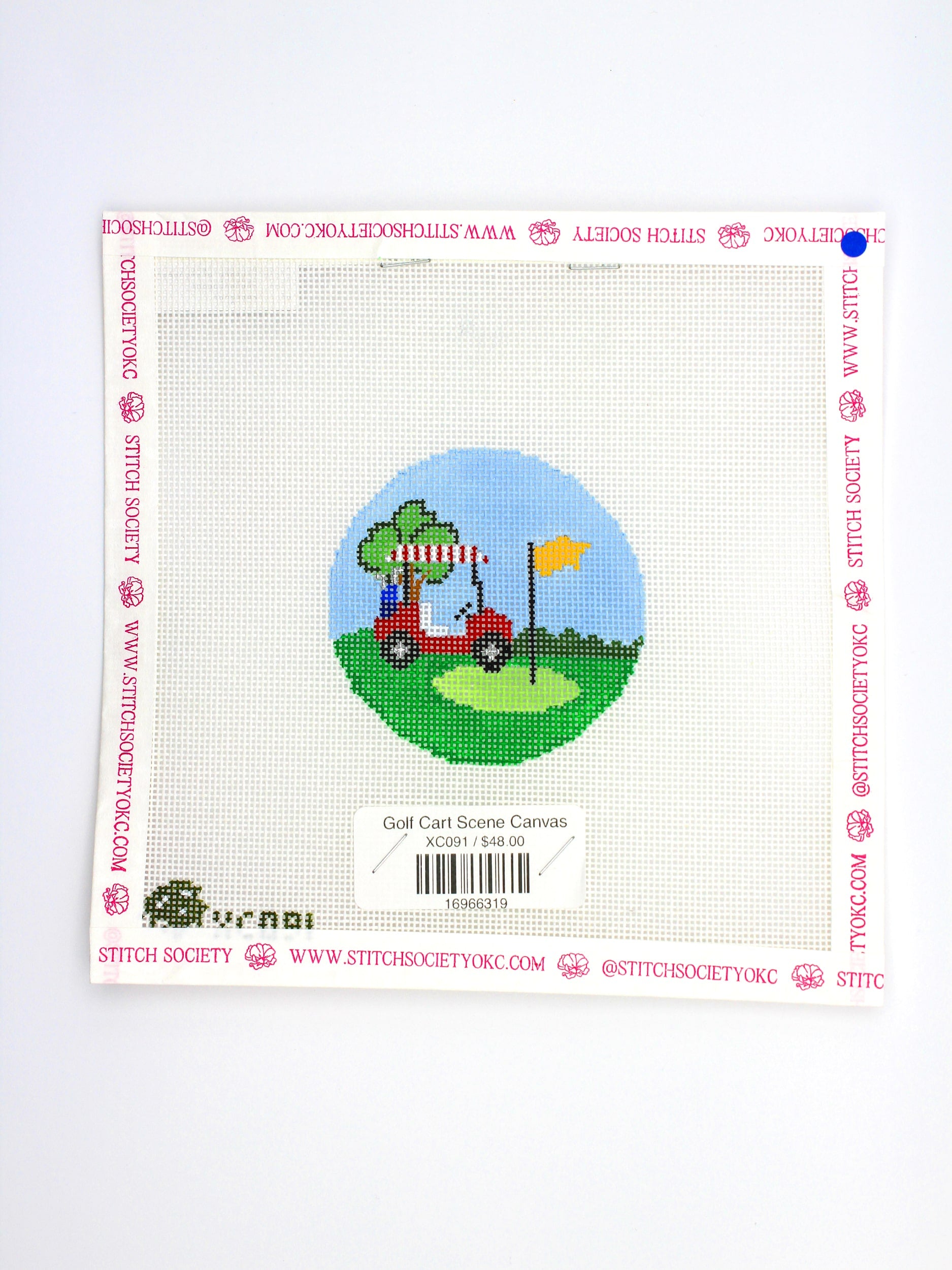 Golf Cart Scene Canvas