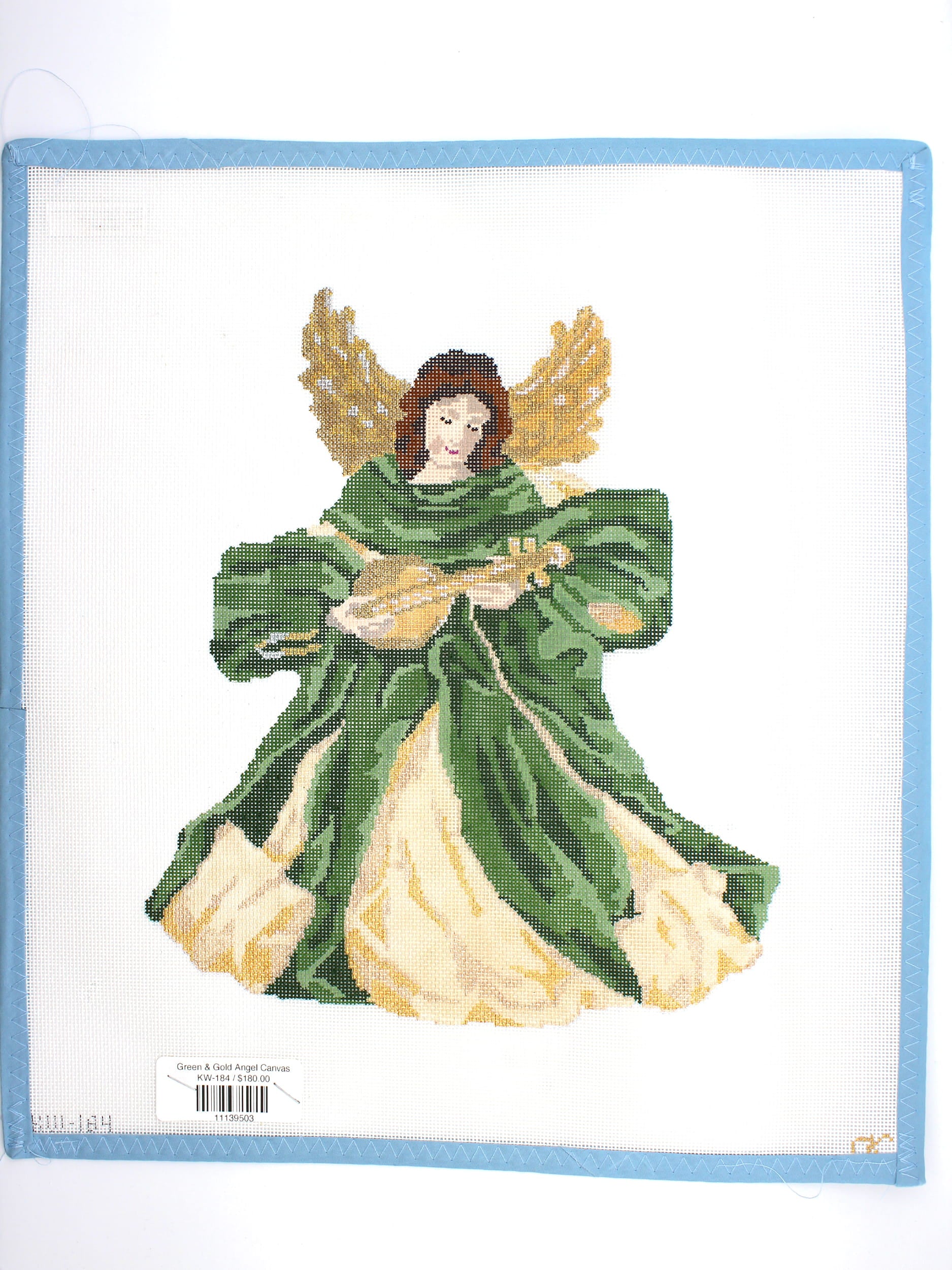 Green & Gold Angel Canvas