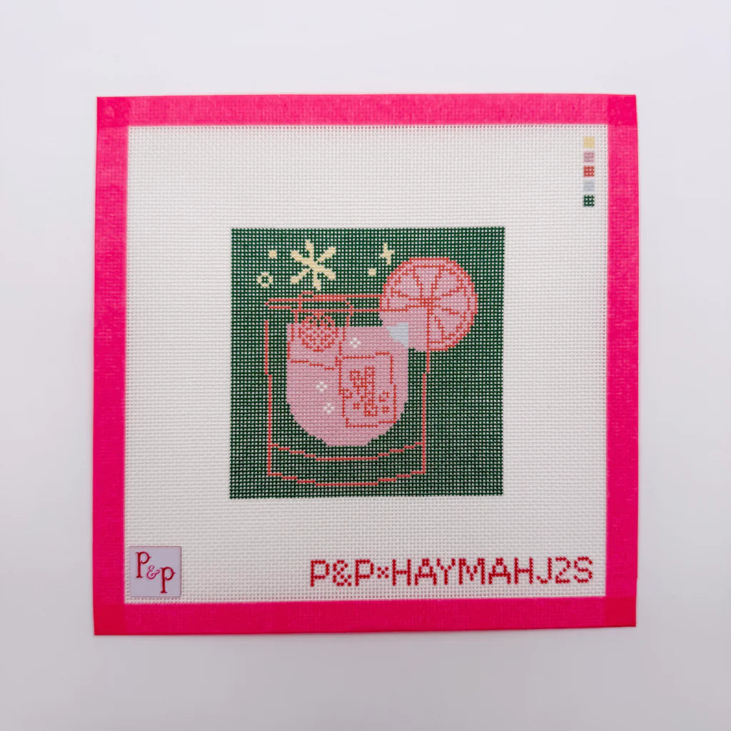 Green Mahjong Cocktail Canvas