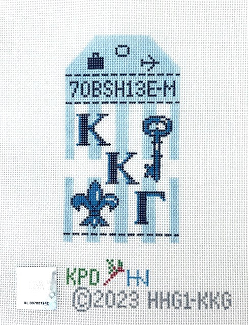 Kappa Kappa Gamma Retro Travel Tag Canvas