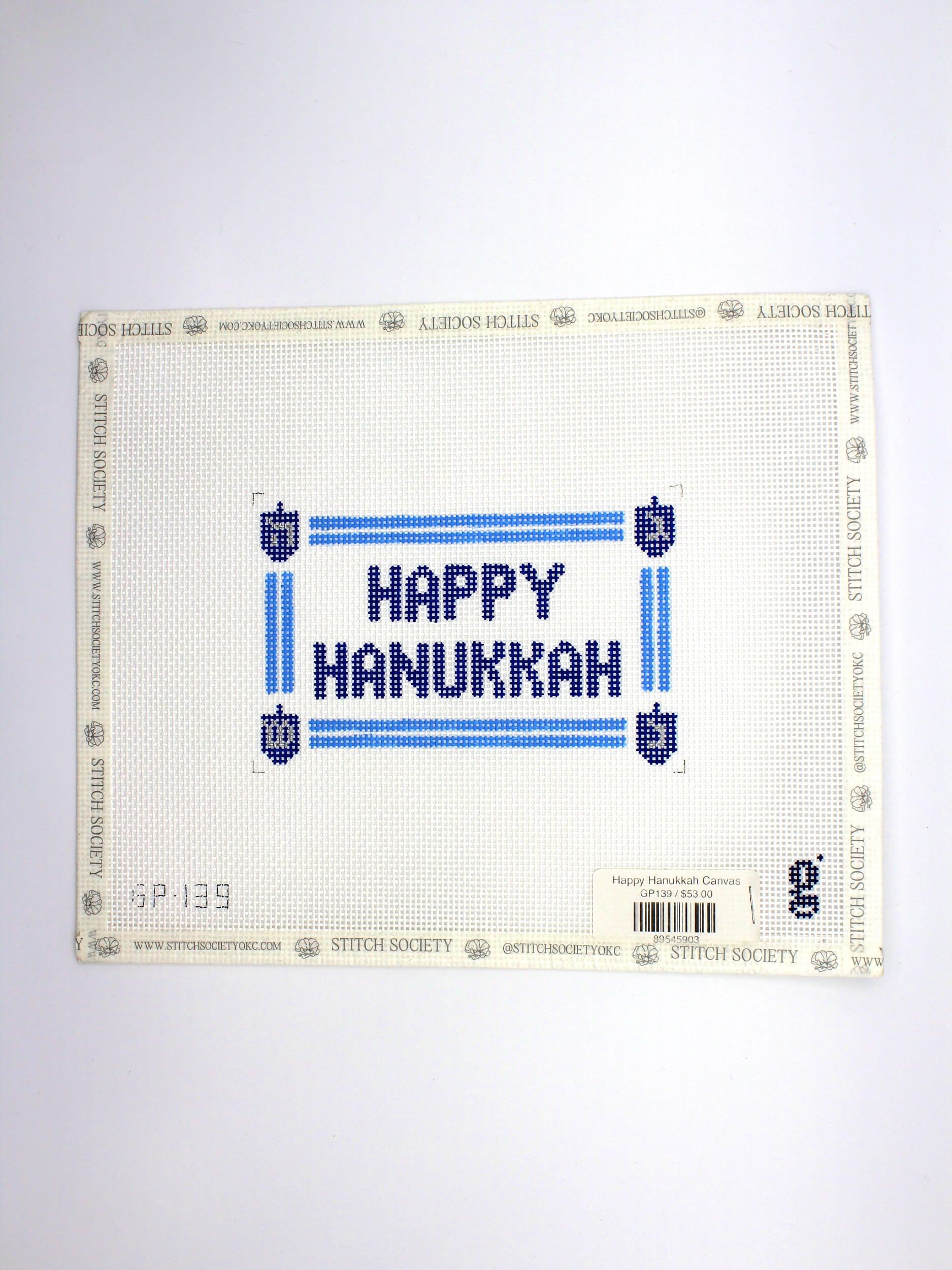 Happy Hanukkah Stripe Tray Canvas