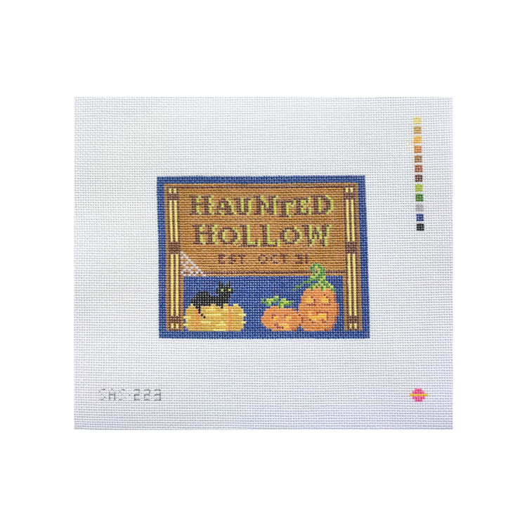Haunted Hollow Sign Canvas