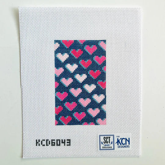 Hearts Eyeglass Case Canvas