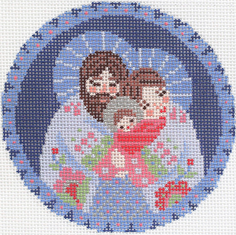 The Holy Family ornament in Lavender Abigail Cecile Canvas