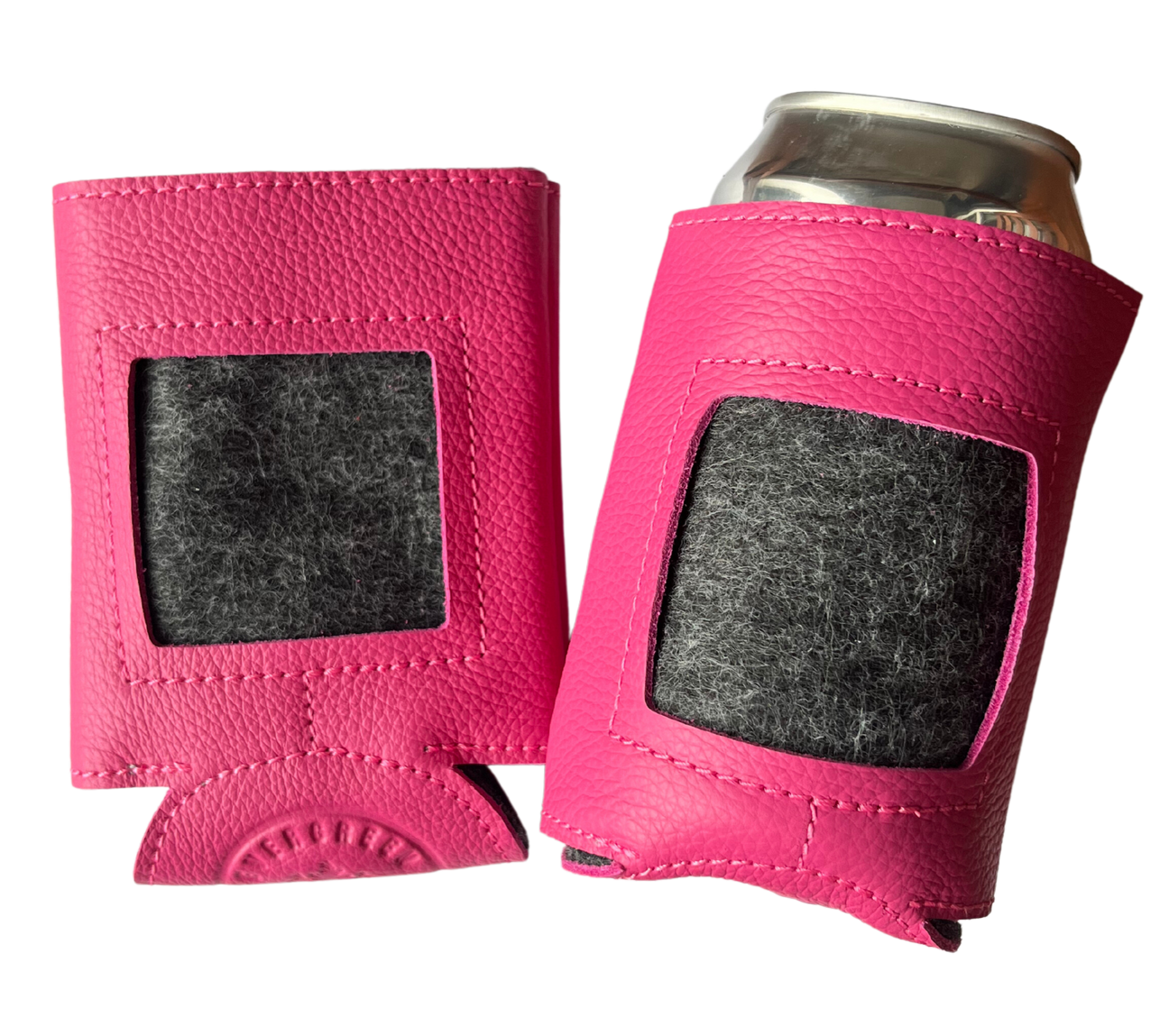 Self-Finishing Leather Can Cozy for Needlepoint, Classics, Standard Can Chestnut (Medium Brown)