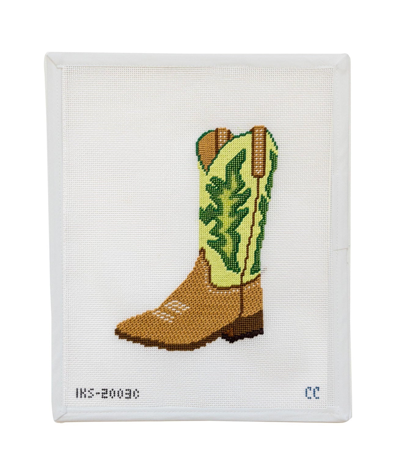 Green Cowboy Boot Canvas