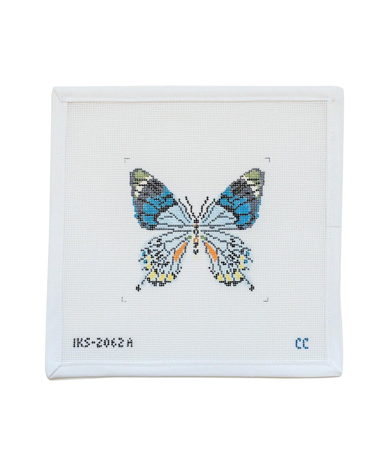Blue Grey Butterfly Ornament Canvas