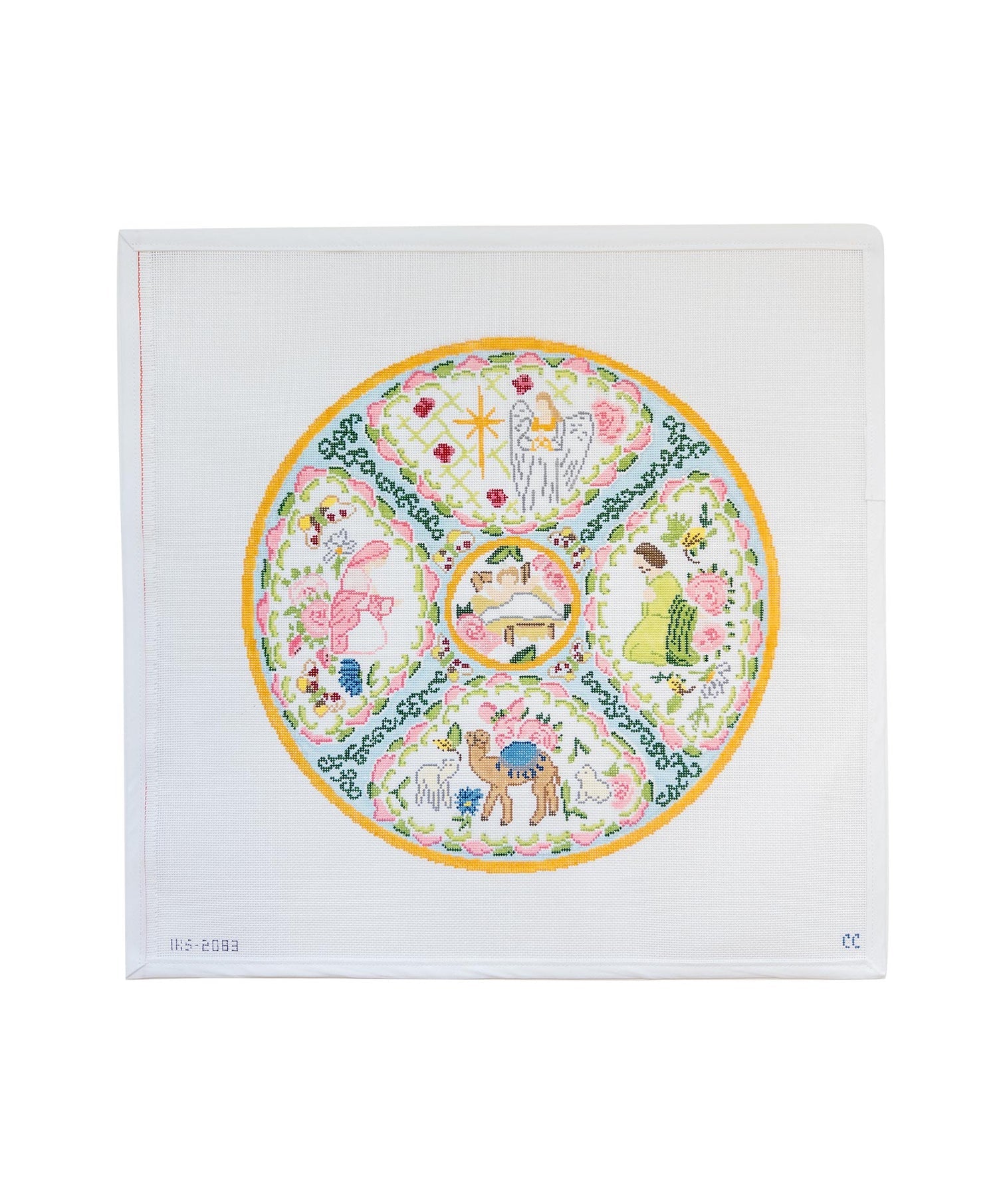 Nativity Round Canvas