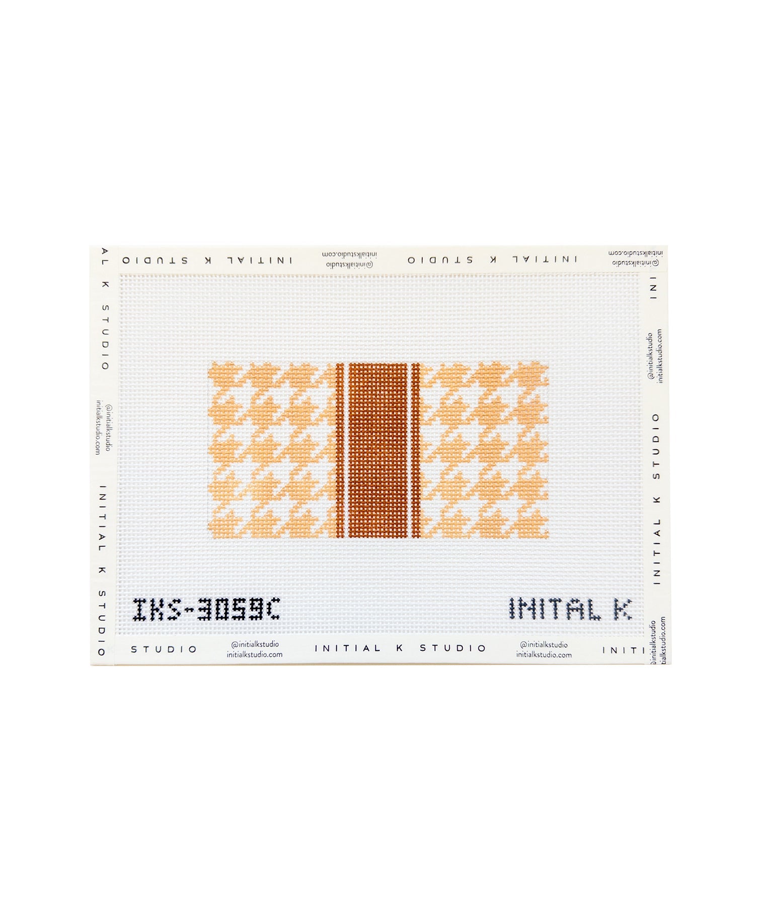 Houndstooth Mini Neutral Canvas