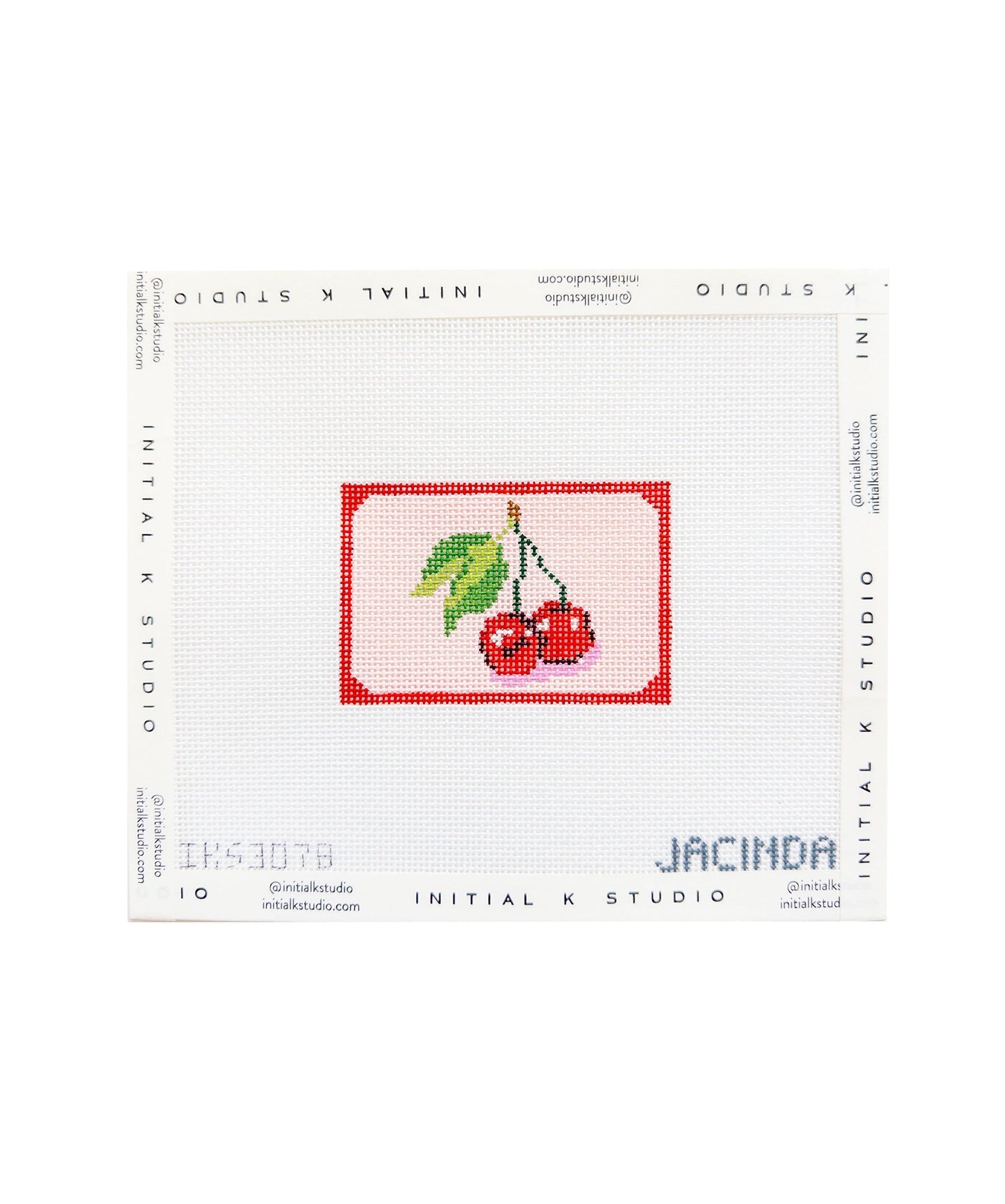 Cherry Bag Tag Canvas