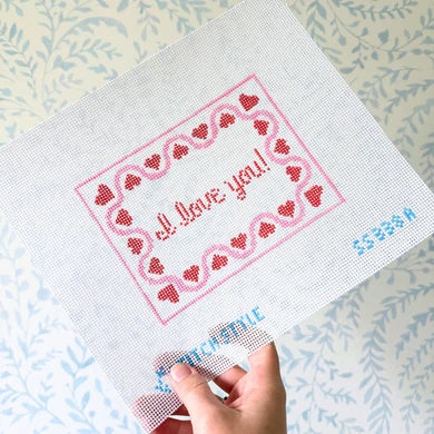 I Love You - Pink Canvas