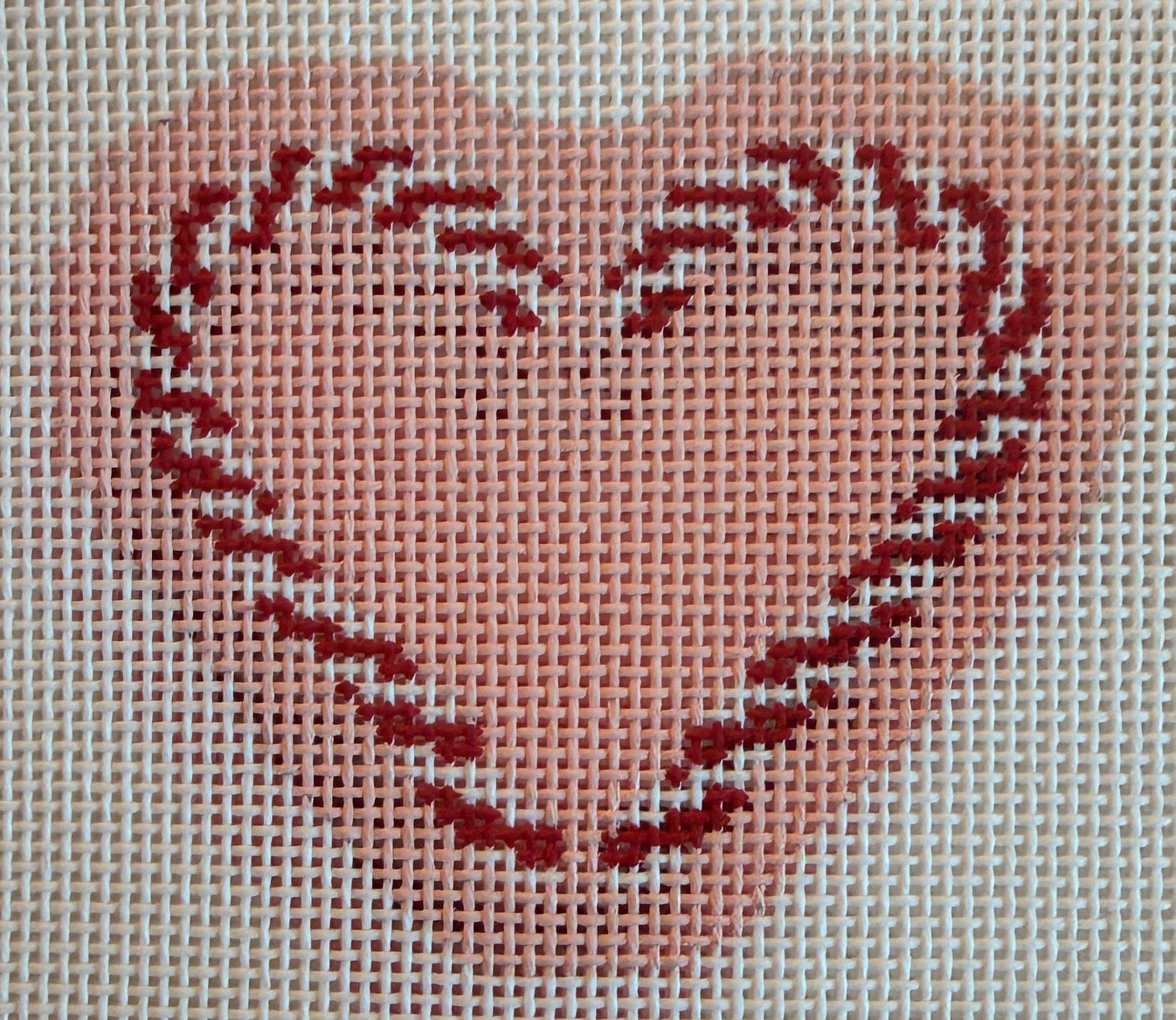 Candy Cane Heart 1 - Pink Canvas