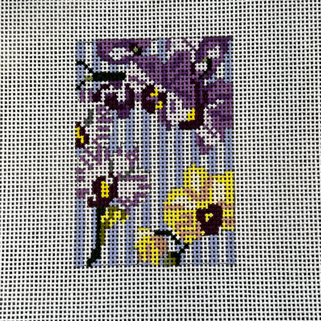 Orchid Luggage Tag Canvas