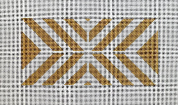 Cream & Gold Geometric Canvas