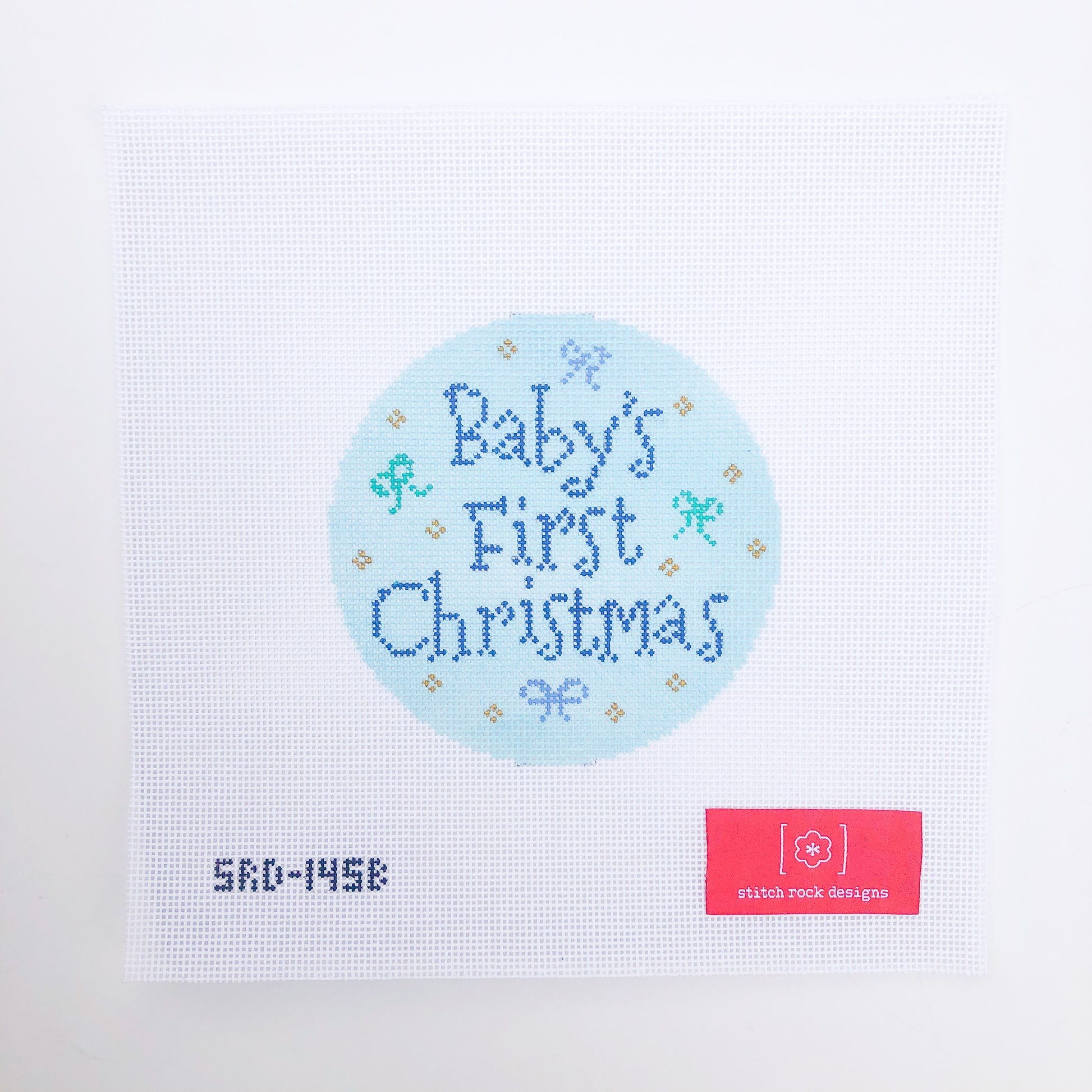 Baby's First Christmas - Blue Canvas