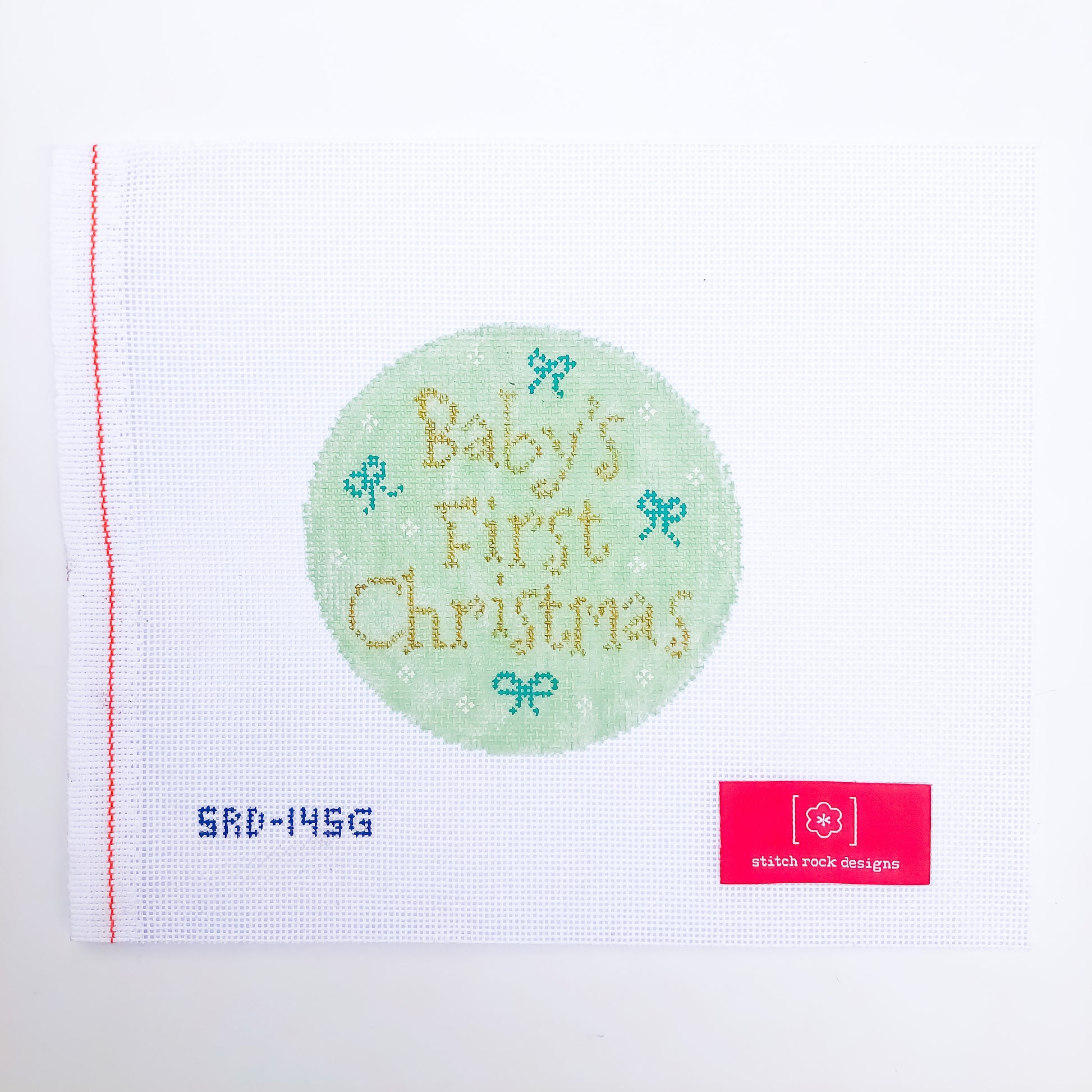 Baby's First Christmas - Green Canvas